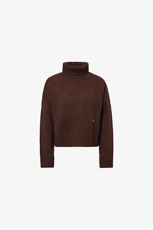 Sporty & Rich Womens Country Turtle-Neck Wool-Knit Jumper
