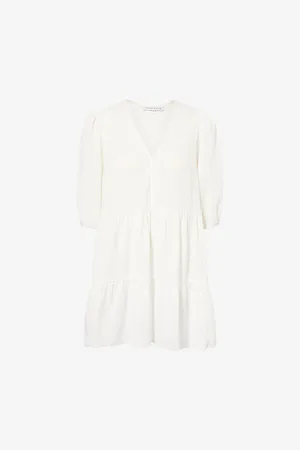 Heidi Klein Womens Antibes Crinkled Cotton Kaftan Mini Dress