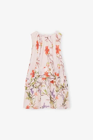 Reiss Luni Floral-Print Tiered Chiffon Mini Dress 4-9 Years
