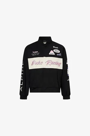 Duke & Dexter Mens Alpine F1 Racer Embroidered Cotton Jacket