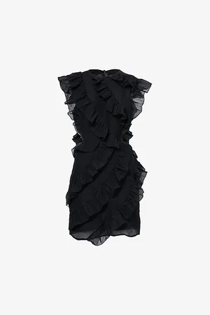 Pretty Lavish Womens Joss Ruffle Woven Mini Dress