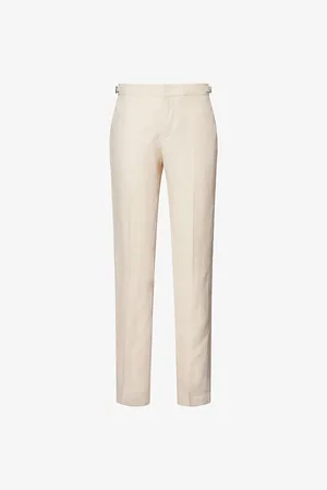 Orlebar Brown Mens Griffon Slim-Fit Straight-Leg Linen Shorts