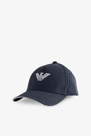 Emporio Armani Mens Brand Logo-Print Cotton Cap