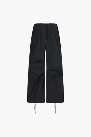 Acne Studios Womens Relaxed-Fit Cotton-Blend Trousers