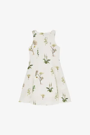 Reiss X Nybg Elise Linen Floral Flared Dress 9-13 Years