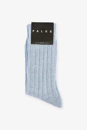 Falke Mens Bay Ribs Linen-Blend Socks