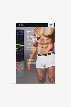 Nike Mens Everyday Pack Of Three Stretch-Cotton Trunks