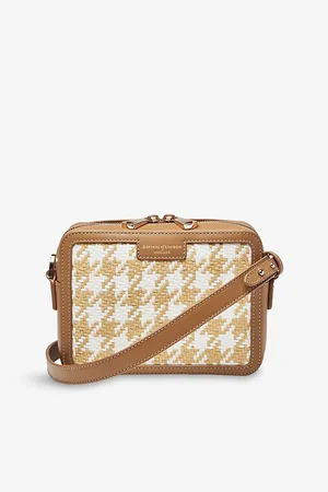 ASPINAL OF LONDON Womens Contrast-Weave Leather Camera Bag