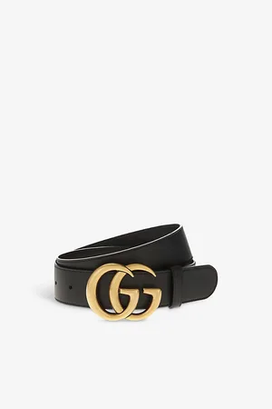 Gucci Womens Double G Leather Belt