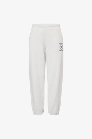 Sporty & Rich Womens x Le Bristol Paris Bristol Crest Cotton-Blend Jogging Bottoms