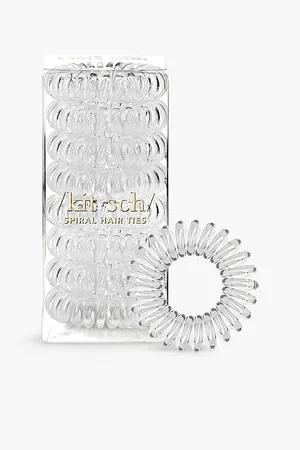 KITSCH Transparent Spiral Plastic Hair Coil Ties Pack Of Eight