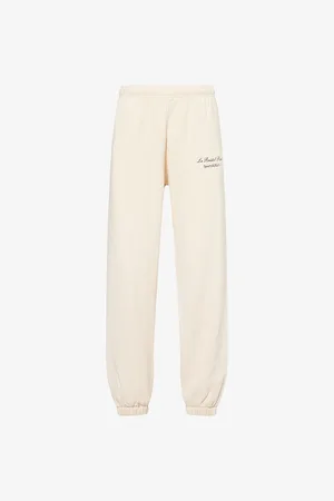 Sporty & Rich Womens x Le Bristol Paris Bristol Fau Cotton-Jersey Jogging Bottoms