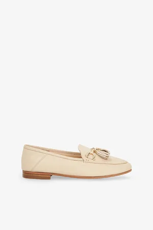 Dune Womens Greysons Tassle-Trim Leather Loafers