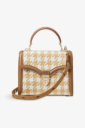 ASPINAL OF LONDON Womens Midi Mayfair Raffia Shoulder Bag