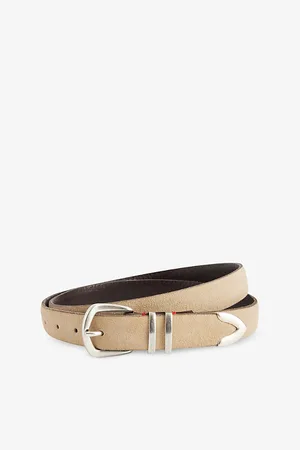 ELEVENTY Mens Round-Buckle Suede Belt