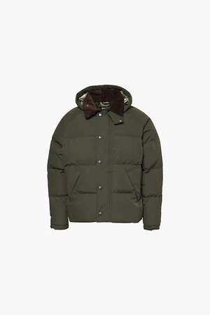 Barbour Mens Transport Hooded Woven-Down Jacket