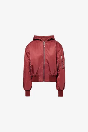 Entire Studios Womens Hooded Broad Padded Bomber Jacket
