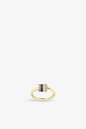 Boucheron Womens Quatre Classique 18ct Yellow-Gold, White-Gold, Pink-Gold, Pvd and 0.18ct Diamond Ring