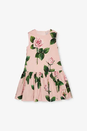 Dolce & Gabbana Floral-Print Sleeveless Cotton Dress 4-12 Years