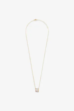 Boucheron Womens Quatre White Edition Large 18ct Yellow-Gold, White-Gold, Pink-Gold, Hyceram and 0.23ct Diamond Necklace