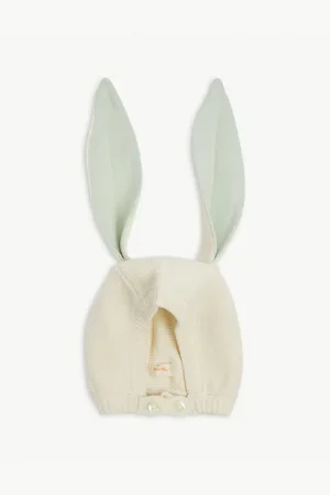 Meri Meri Bunny Embellished Cotton Baby Bonnet 0-6 Months