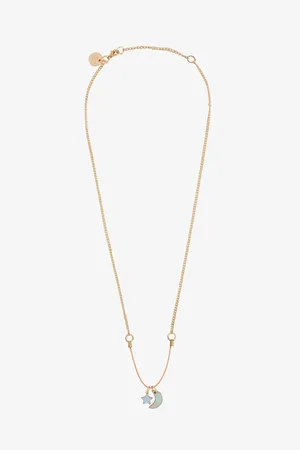 Meri Meri Moon and Star Metal and Enamel Necklace