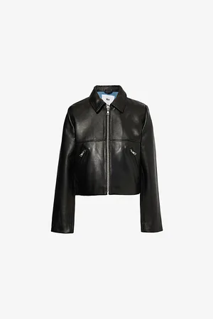 Won Hundred Womens Dalia Zip-Up Leather Jacket
