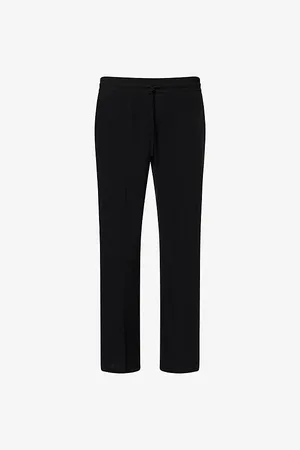 The Couture Club Mens Textured Wide-Leg Woven Trousers