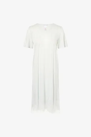 Hanro Womens Lace-Trim Short-Sleeve Jersey Nightdress