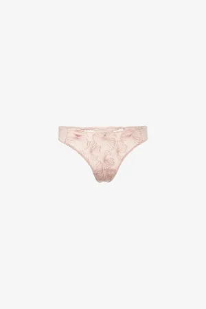 Wacoal Womens Cateline Mid-Rise Tanga Stretch-Lace Thong