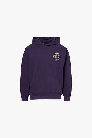 ANTI SOCIAL SOCIAL CLUB Mens Mind Games Logo-Print Cotton-Jersey Hoody