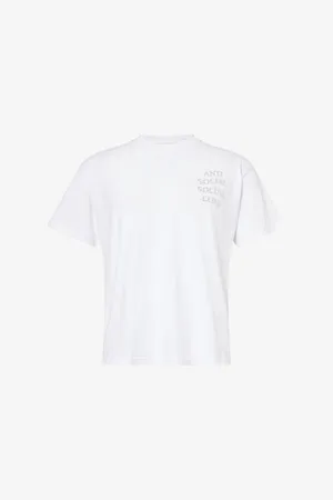 ANTI SOCIAL SOCIAL CLUB Mens Rhinestone Short-Sleeve Cotton-Jersey T-Shirt