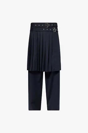 Charles Jeffrey Loverboy Mens Striped Wide-Leg Stretch-Woven Trousers