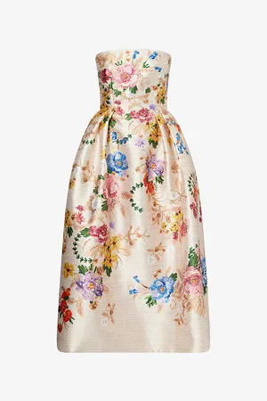 Mary Katrantzou Womens Emile Floral-Print Woven Maxi Dress
