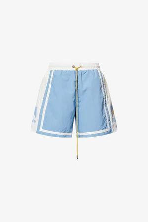 Rhude Mens Moonlight Brand-Print Swim Shorts