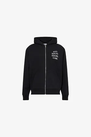 ANTI SOCIAL SOCIAL CLUB Mens Glitter Full-Zip Cotton-Jersey Hoody