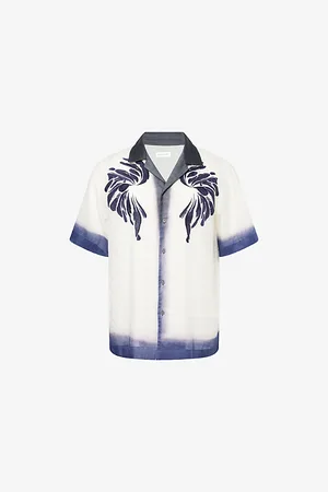 DRIES VAN NOTEN Mens Embroidered Short-Sleeves Woven Shirt