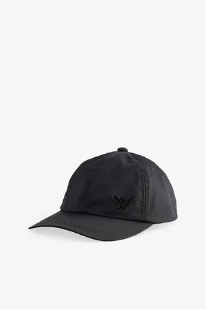 Emporio Armani Mens Logo-Plaque Woven Cap