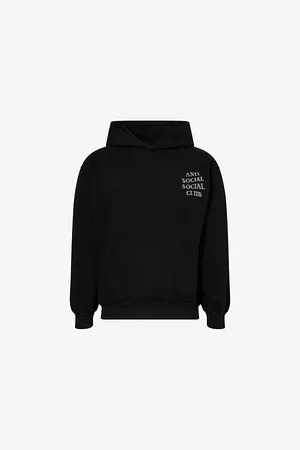 ANTI SOCIAL SOCIAL CLUB Mens Rhinestone Logo Cotton-Jersey Hoody