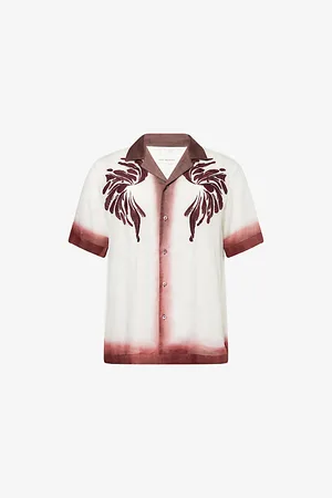 DRIES VAN NOTEN Mens Embroidered Short-Sleeves Woven Shirt