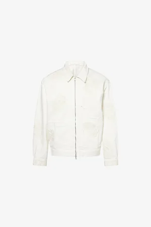 DRIES VAN NOTEN Mens Embroidered Relaxed-Fit Denim Jacket