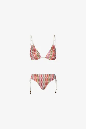 By Malina Womens Irma Fine-Knit Bikini Top