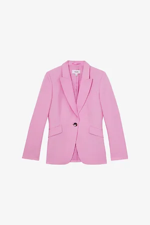 Reiss Womens Raine Single-Breasted Woven Suit Jacket