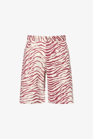 Billionaire Boys Club Mens Zebra Straight-Leg Denim Shorts