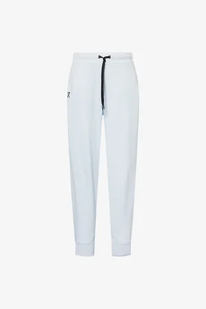On Running Womens Darted-Knee Logo-Print Jersey Jogging Bottoms