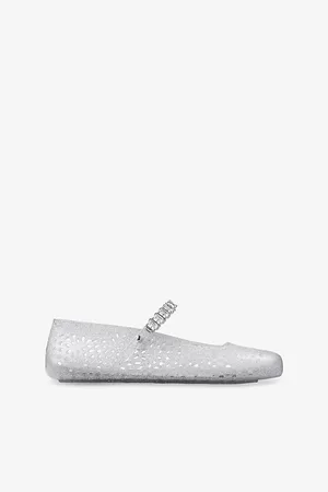Jimmy Choo Womens The Jelly Glitter-Embellished Ballet Flats