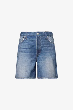 RAG&BONE Womens Miramar Kaia Denim-Print Cotton-Jersey Shorts