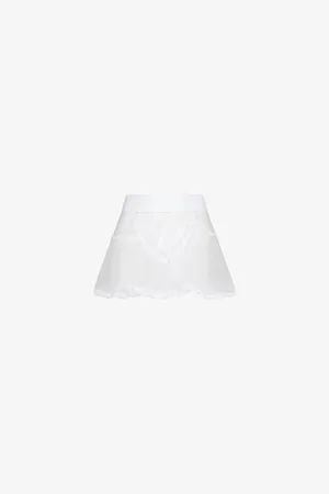 Agent Provocateur Womens Alysia Embroidered Tulle Mini Skirt