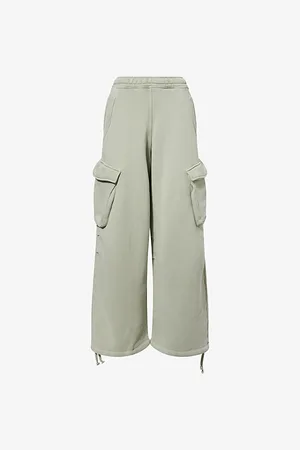 Represent Womens Initial Cargo Straight-Leg Cotton Jogging Bottoms