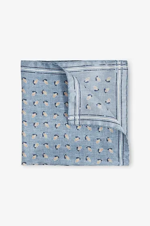 Reiss Mens Enrico Graphic-Print Silk Pocket Square